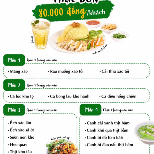 Thực Đơn Combo 1 